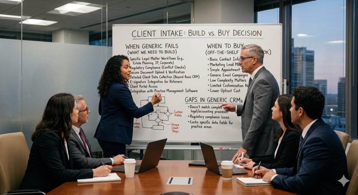 Client Intake Software for Law Firms and Accounting Offices: What to Build vs. What to Buy